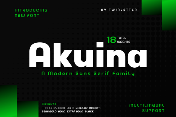 Akuina: The Modern Sans Serif Font for Polished Brands