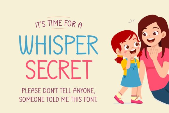 Whisper Secret: A Cute Sans Serif Font for Your Brand